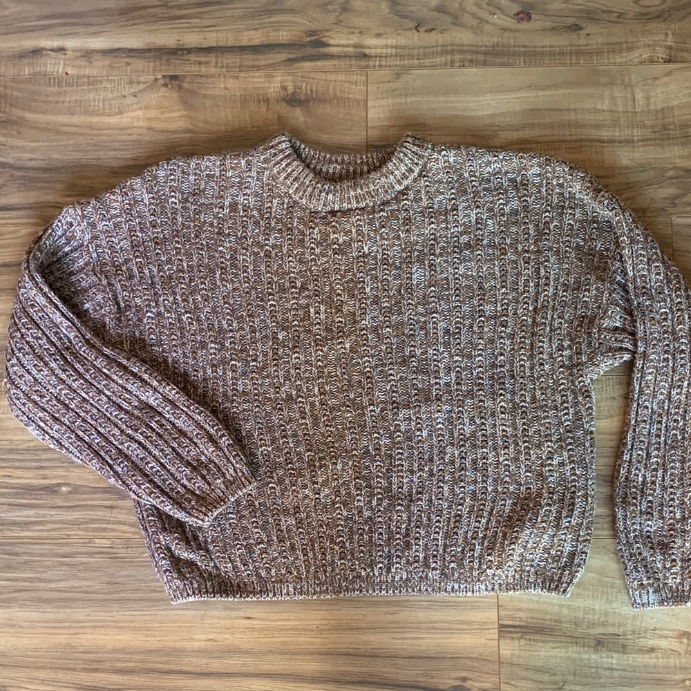 Universal Thread Marled Brown Crew Neck Sweater